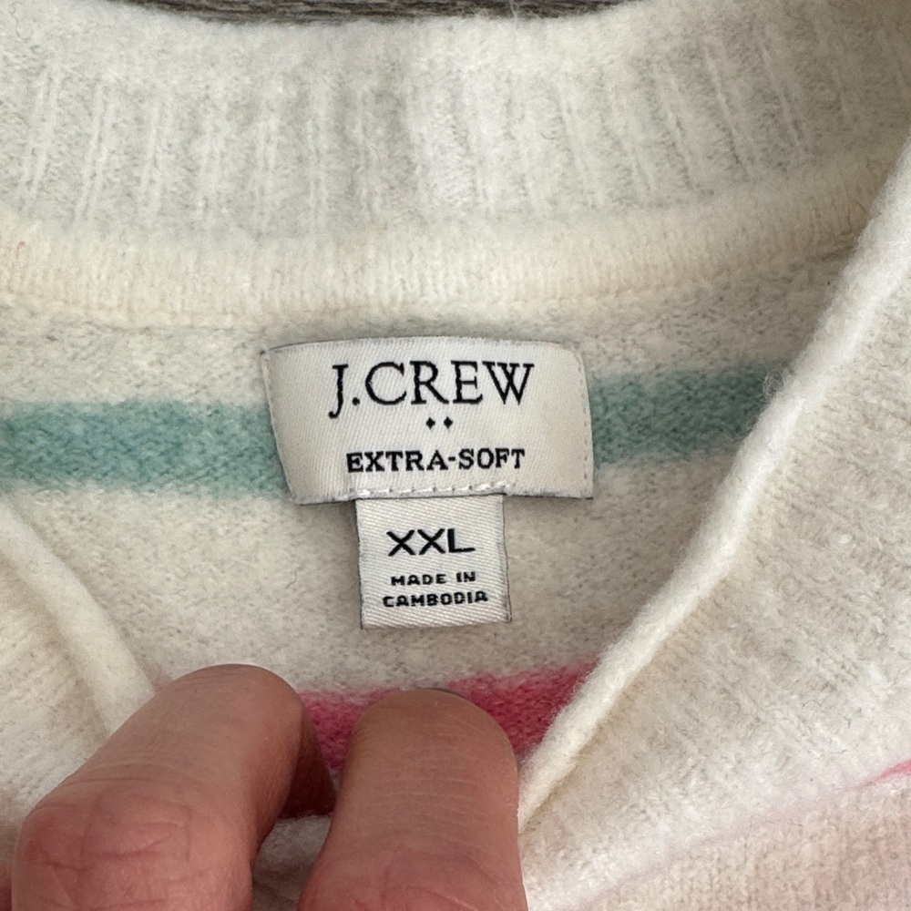 J. Crew Multicolor Striped Crew Neck Sweater - Picture 3 of 6
